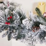 Гирлянда хвойная Glace LED вблизи сбоку